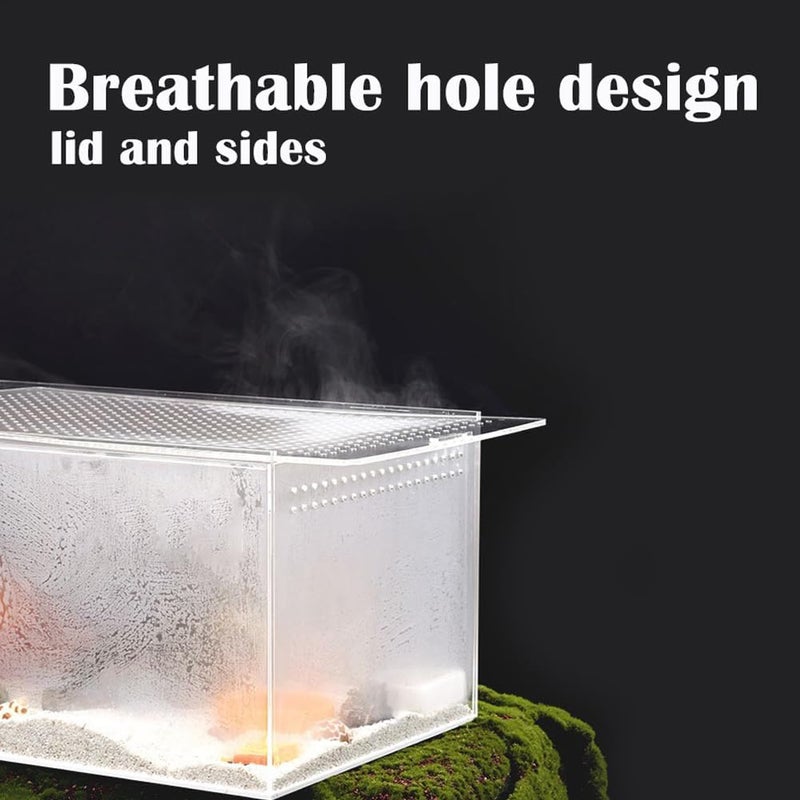smartang Jumping Spider Enclosure with Magnetic Button,6 * 6 * 8" Thickened Tarantula Reptile Enclosure，One-Piece Acrylic Reptile Terrariums for Spider,Praying Mantis,Tarantula,Snail,Isopod Enclosure - Image 5